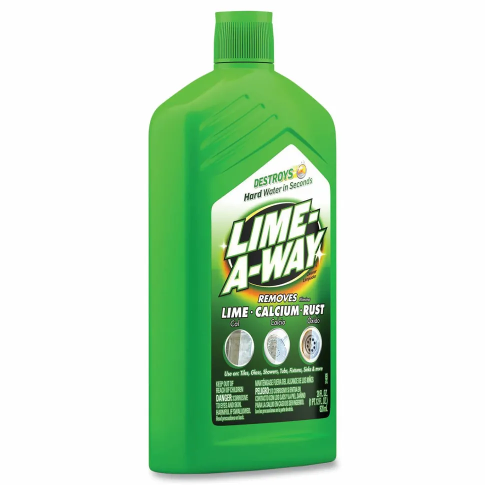 LIME-A-WAY Lime, Calcium and Rust Remover, 28 oz Flip-Top Bottle, 6/Carton
