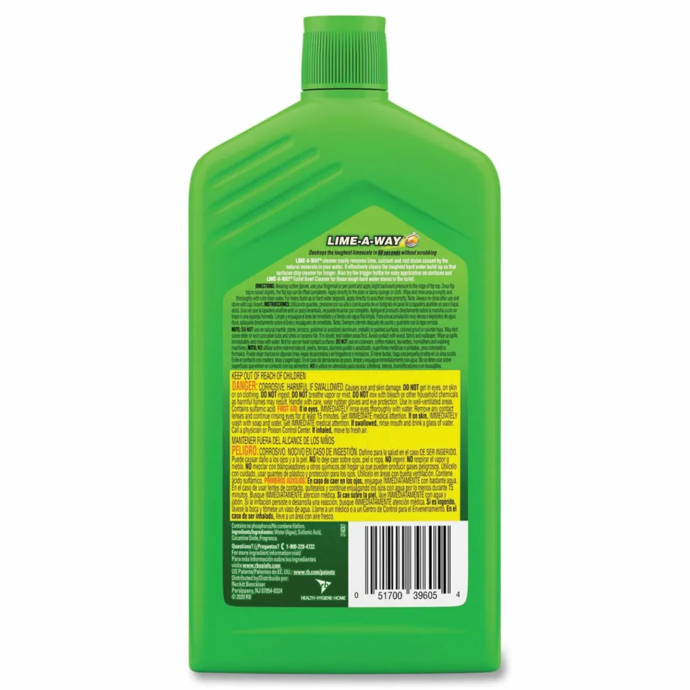LIME-A-WAY Lime, Calcium and Rust Remover, 28 oz Flip-Top Bottle, 6/Carton