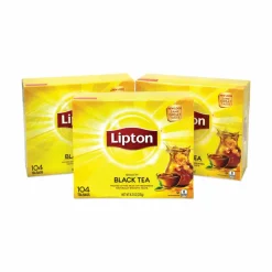 Lipton Tea Bags, Black, 0.07 oz Bags, 312 Bags/Carton