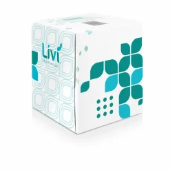 Livi Ultra Premium Facial Tissue, Cube Box, 2-Ply, White, 80 Sheets/Box, 4 Boxes/Pack, 6 Packs/Carton