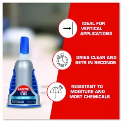 Loctite Gel Control No-Drip Super Glue, 0.14 Oz, Clear