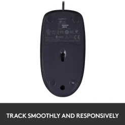 Logitech B100 Optical USB Mouse, Black