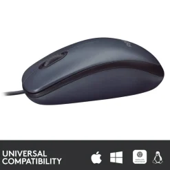 Logitech B100 Optical USB Mouse, Black
