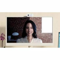 Logitech Brio 100 Full HD Webcam for Meetings and Streaming, Auto-Light Balance, Built-In Mic, Privacy Shutter, USB-A, Off-White