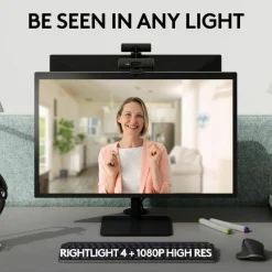Logitech Brio 505 Full HD Webcam, TAA Compliant, Auto-Framing, Show Mode, Dual Noise Reduction Mics, Privacy Shutter
