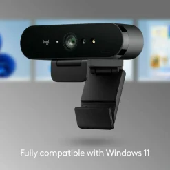 Logitech Brio 4K Webcam for Business, biometrics login with Windows Hello, Works with Microsoft Teams, Zoom, Google Meet, PC/Mac
