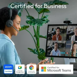 Logitech Brio 4K Webcam for Business, biometrics login with Windows Hello, Works with Microsoft Teams, Zoom, Google Meet, PC/Mac