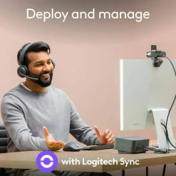 Logitech Brio 4K Webcam for Business, biometrics login with Windows Hello, Works with Microsoft Teams, Zoom, Google Meet, PC/Mac