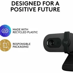 Logitech Brio 100 2.0-Megapixel Webcam, 1.26
