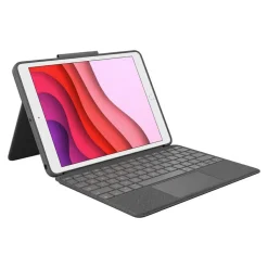 Logitech Combo Touch Keyboard/Cover Case iPad (7th Generation), iPad (9th Generation), iPad (8th Generation) Tablet - Graphite
