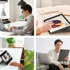 Logitech Combo Touch Keyboard/Cover Case for 12.9" Apple, Logitech iPad Pro (5th Generation) Tablet - Oxford Gray