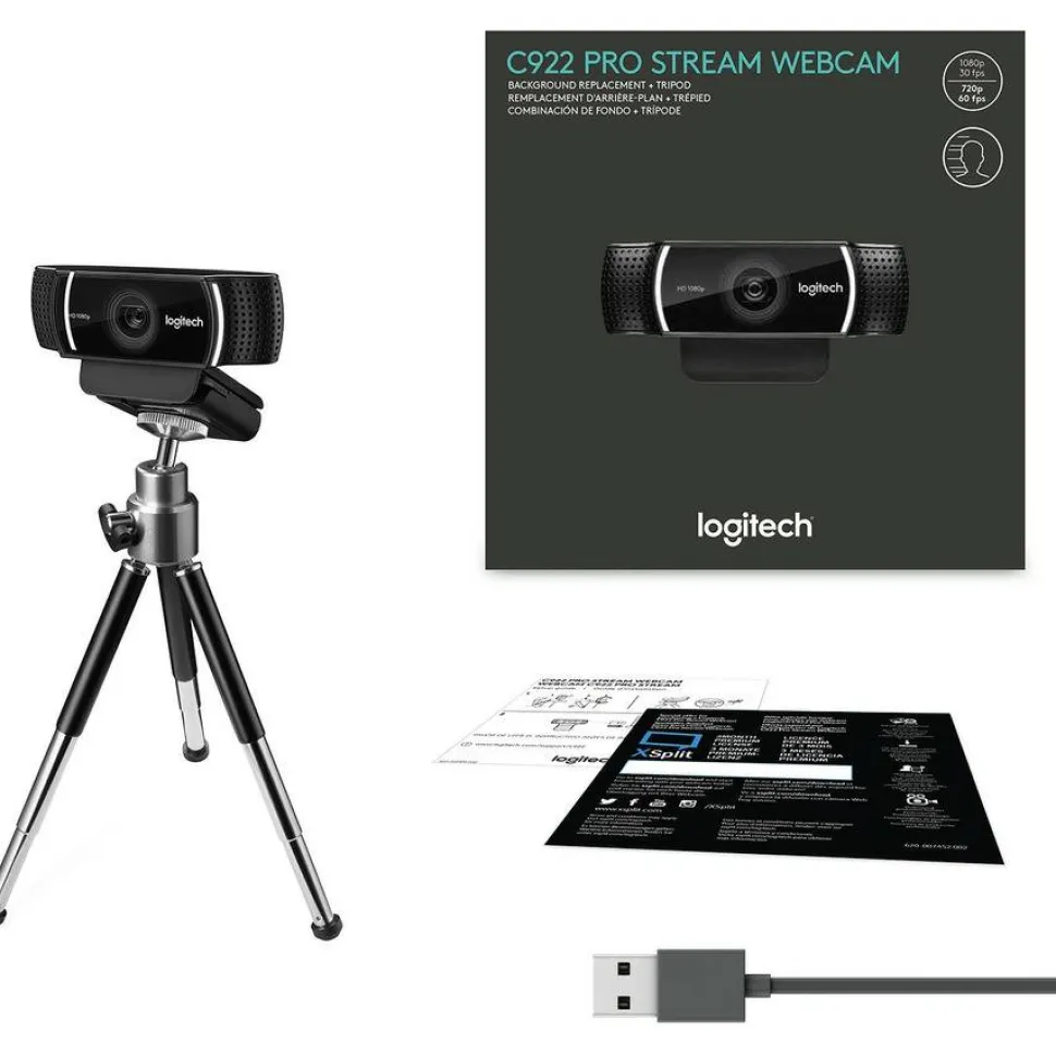 Logitech C922 Pro Stream Webcam 1080P Camera for HD Video Streaming