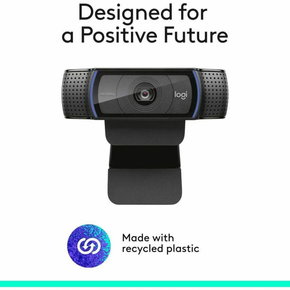 Logitech C920s Pro HD Webcam with Privacy Shutter, Black