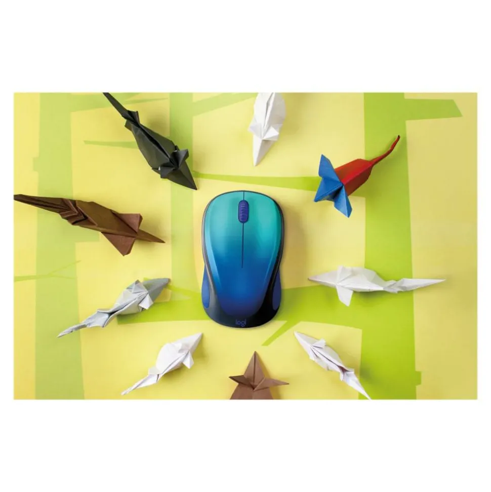 Logitech Design Limited Edition Wireless Optical Mouse, Aurora Blue
