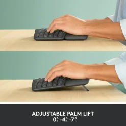 Logitech ERGO K860 Wireless Ergonomic Keyboard - Split Keyboard, Wrist Rest, Natural Typing, Stain-Resistant Fabric