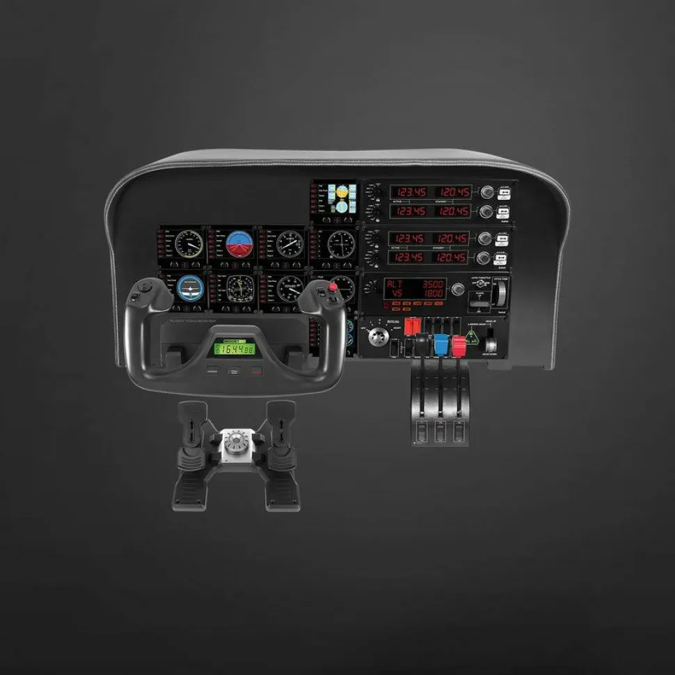 Logitech G Flight Yoke System Professional Simulation Yoke and Throttle Quadrant