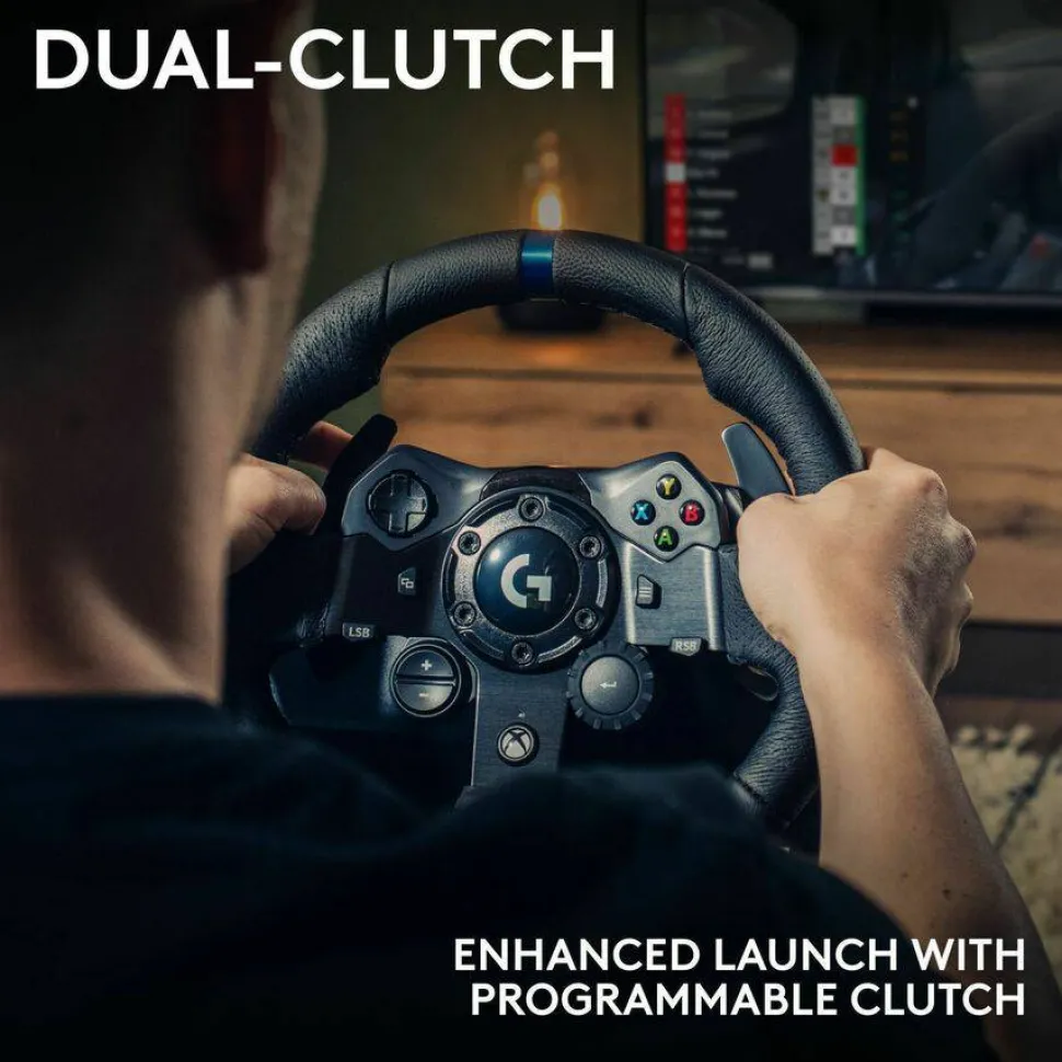 Logitech G923 Gaming Steering Wheel, Gaming Pedal
