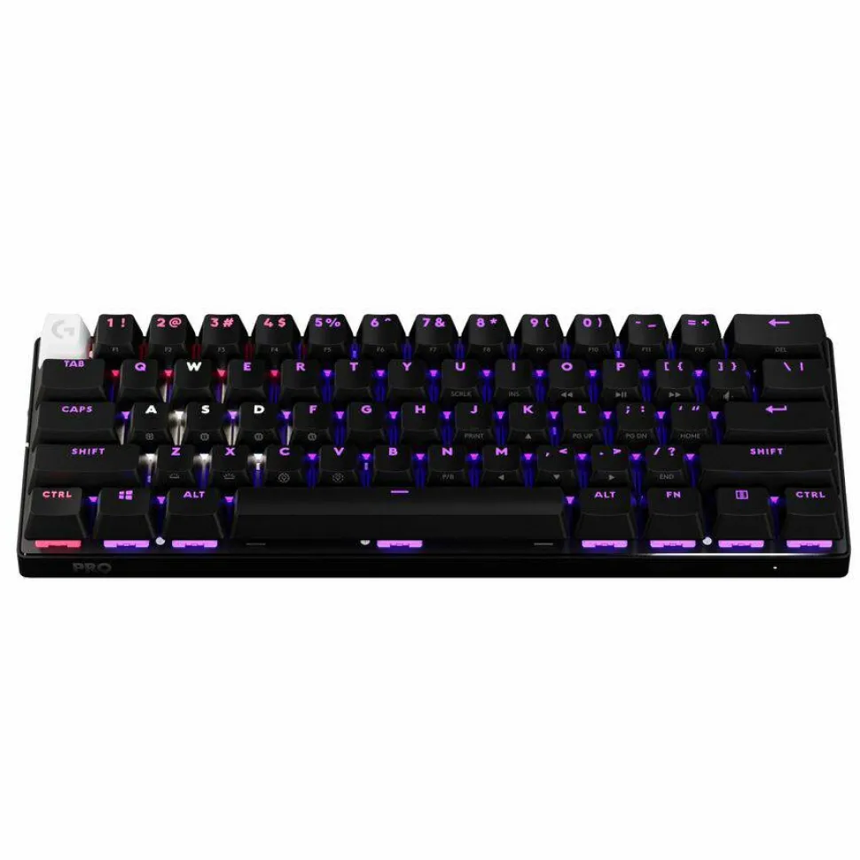 Logitech G PRO X 60 LIGHTSPEED Wireless Gaming Keyboard, Ultra Compact TKL 60% Mechanical Keyboard for Windows PC, LIGHTSYNC RGB, Dual-Shot PBT Keycaps, GX Optical Linear Switches, Black