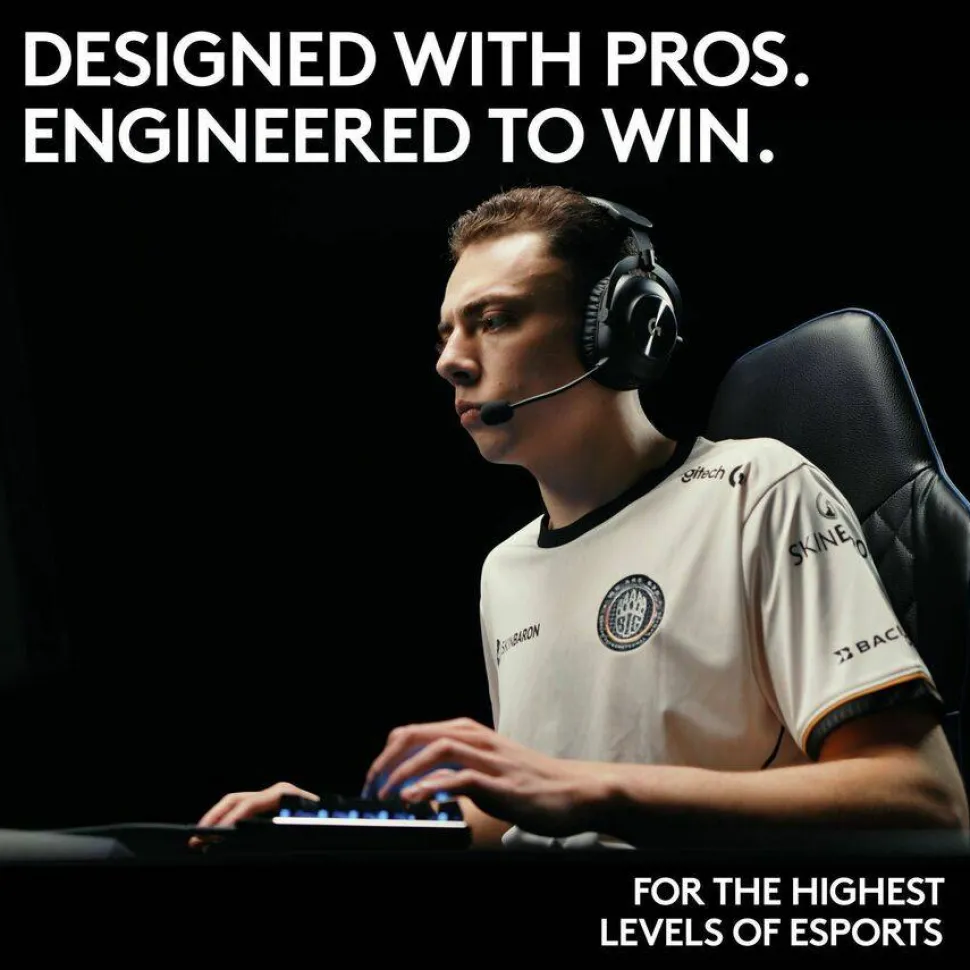 Logitech G PRO X 2 LIGHTSPEED Wireless Gaming Headset, Detachable Boom Mic, 50mm Graphene Drivers, DTS:X Headphone 2.0-7.1 Surround, Bluetooth/USB/3.5mm Aux, for PC, PS5, PS4, Nintendo Switch, White