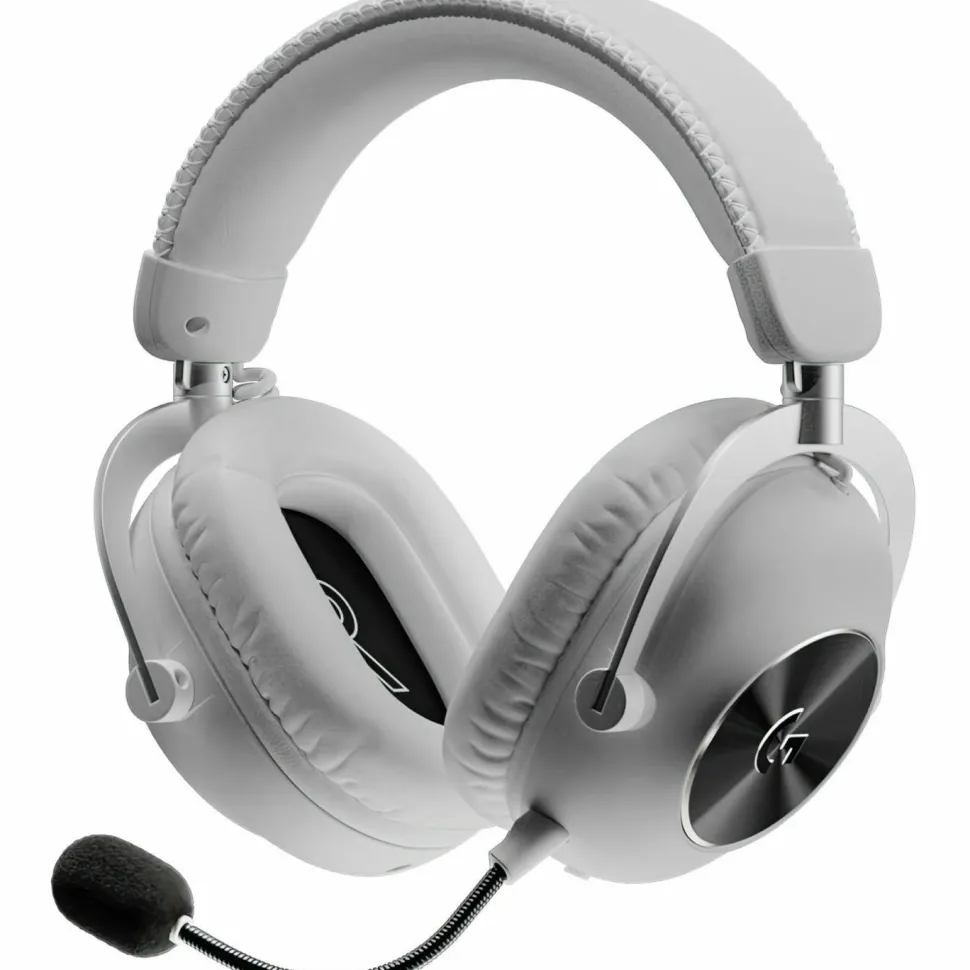 Logitech G PRO X 2 LIGHTSPEED Wireless Gaming Headset, Detachable Boom Mic, 50mm Graphene Drivers, DTS:X Headphone 2.0-7.1 Surround, Bluetooth/USB/3.5mm Aux, for PC, PS5, PS4, Nintendo Switch, White