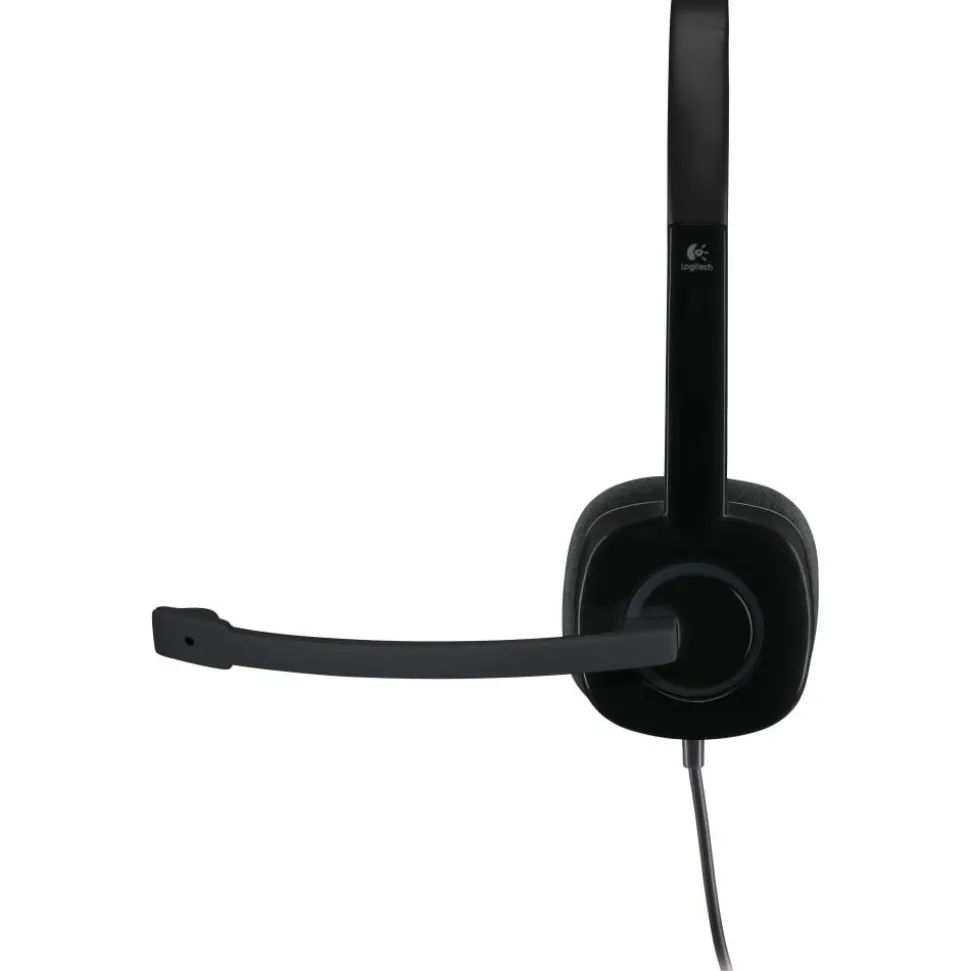 Logitech H151 Binaural Over The Head Headset, Black