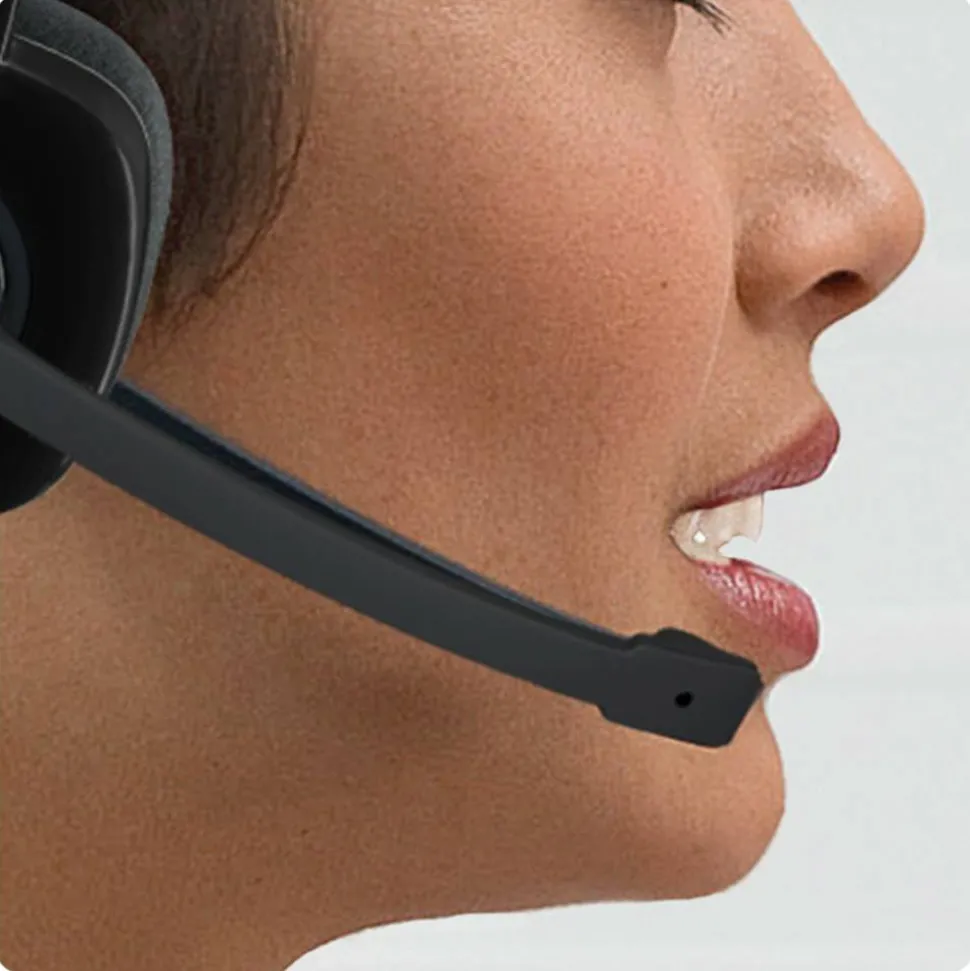 Logitech H151 Binaural Over The Head Headset, Black