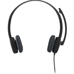Logitech H151 Binaural Over The Head Headset, Black