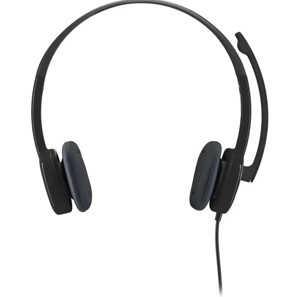 Logitech H151 Binaural Over The Head Headset, Black