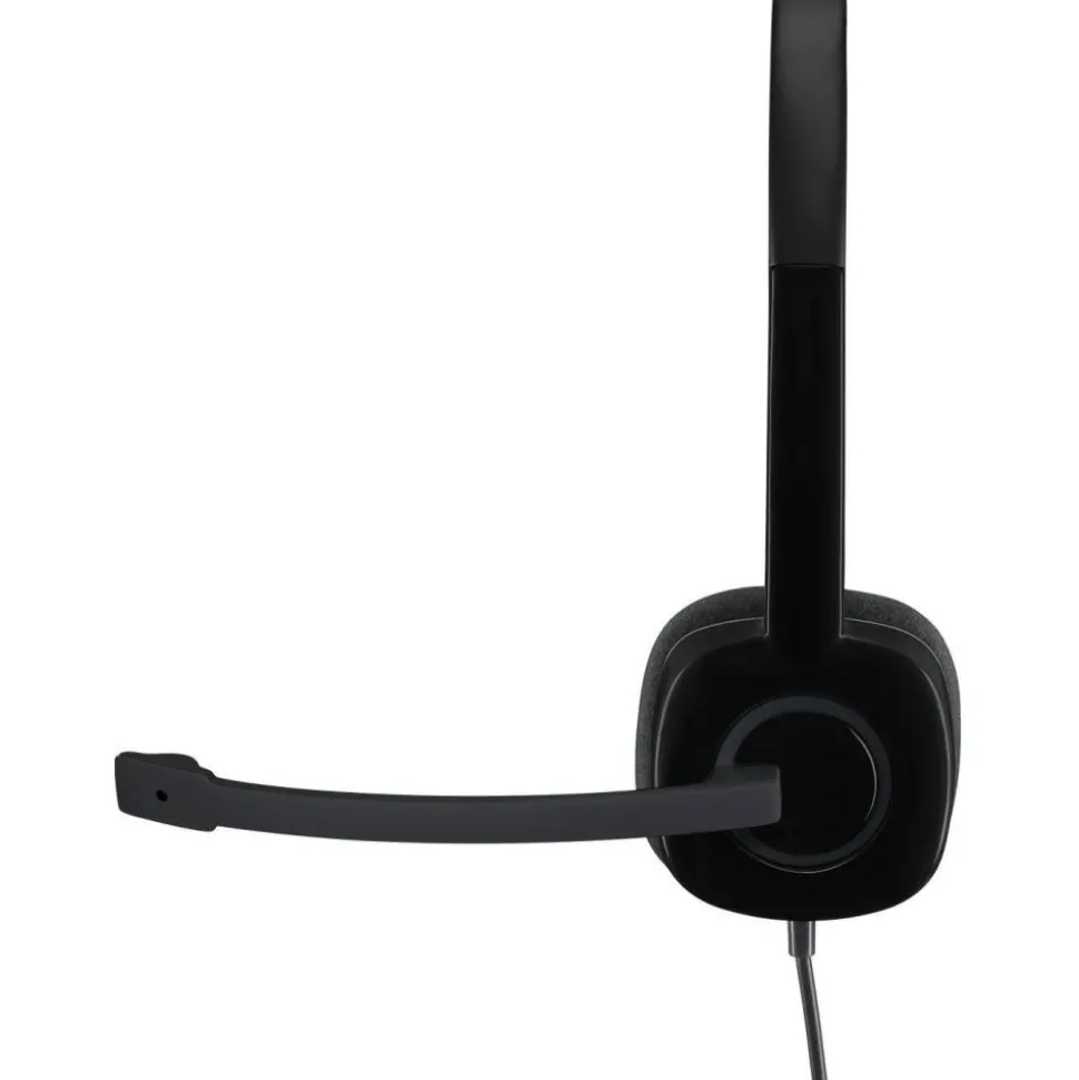 Logitech H151 Binaural Over The Head Headset, Black