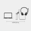 Logitech H390 On-Ear USB Headset with Noise-Cancelling Mic, Black