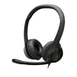 Logitech H390 On-Ear USB Headset with Noise-Cancelling Mic, Black