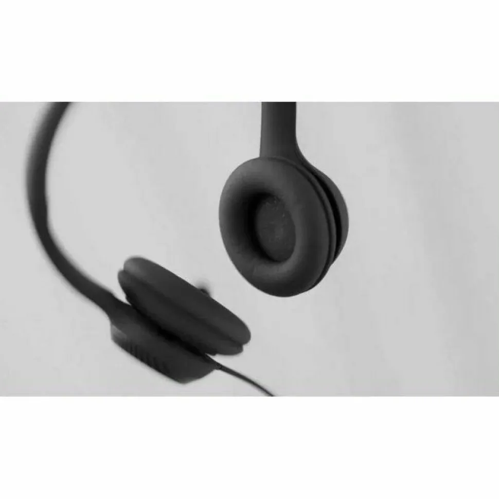 Logitech H390 On-Ear USB Headset with Noise-Cancelling Mic, Black