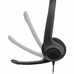 Logitech H390 On-Ear USB Headset with Noise-Cancelling Mic, Black
