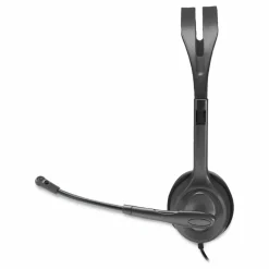 Logitech H111 Wired Headset, Stereo Headphones with Noise-Cancelling Microphone, 3.5 mm Audio Jack