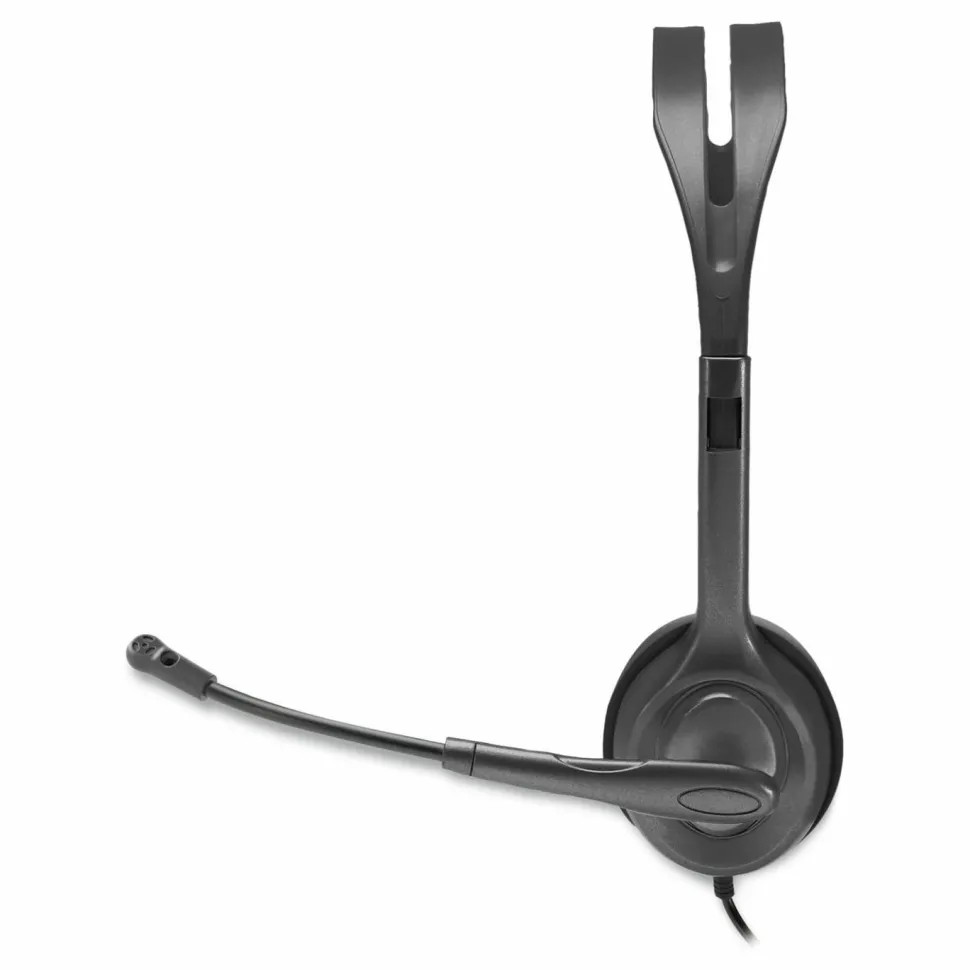 Logitech H111 Wired Headset, Stereo Headphones with Noise-Cancelling Microphone, 3.5 mm Audio Jack