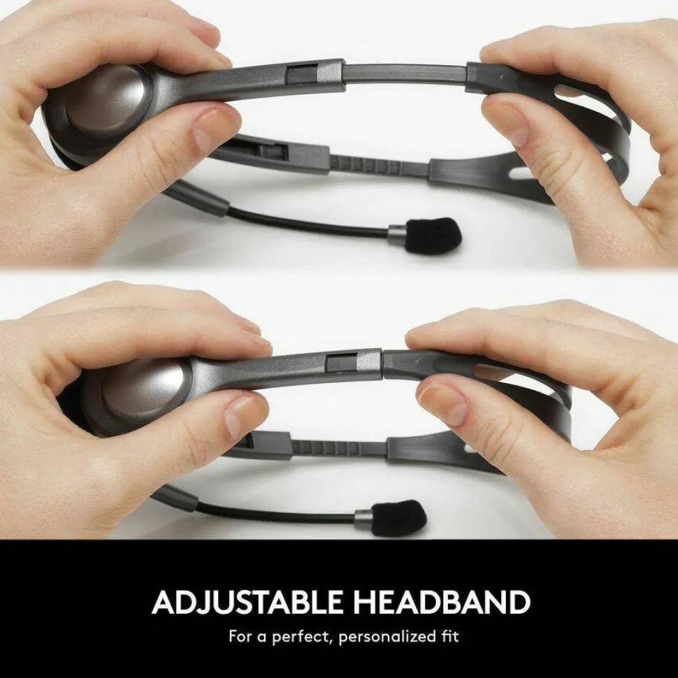 Logitech H111 Wired Headset, Stereo Headphones with Noise-Cancelling Microphone, 3.5 mm Audio Jack