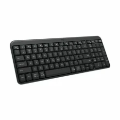 Logitech K250 Bluetooth Keyboard with Numpad, Easy Connectivity, Compact Wireless Keyboard made with Recycled Plastic, Spill-Resistant, comfortable Keys (Graphite)