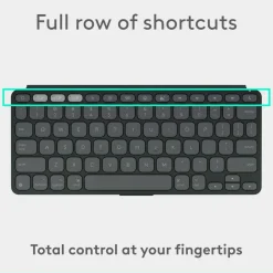 Logitech Keys-To-Go 2 Portable Wireless iPad Keyboard With Built-in Cover, Slim and Compact Wireless Keyboard for iPad, iPhone, Mac, and Apple TV, Easily Switch Between Devices (Graphite)