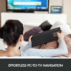 Logitech K400 Plus Wireless Touch Keyboard, Black, 920-007119