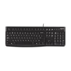 Logitech K120 Wired Keyboard for Windows, USB Plug-and-Play, Full-Size, Spill-Resistant, Curved Space Bar, Compatible with PC, Laptop - Black