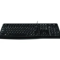 Logitech K120 Wired Keyboard for Windows, USB Plug-and-Play, Full-Size, Spill-Resistant, Curved Space Bar, Compatible with PC, Laptop - Black