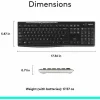 Logitech K270 Wireless Keyboard, USB Unifying Receiver, Black