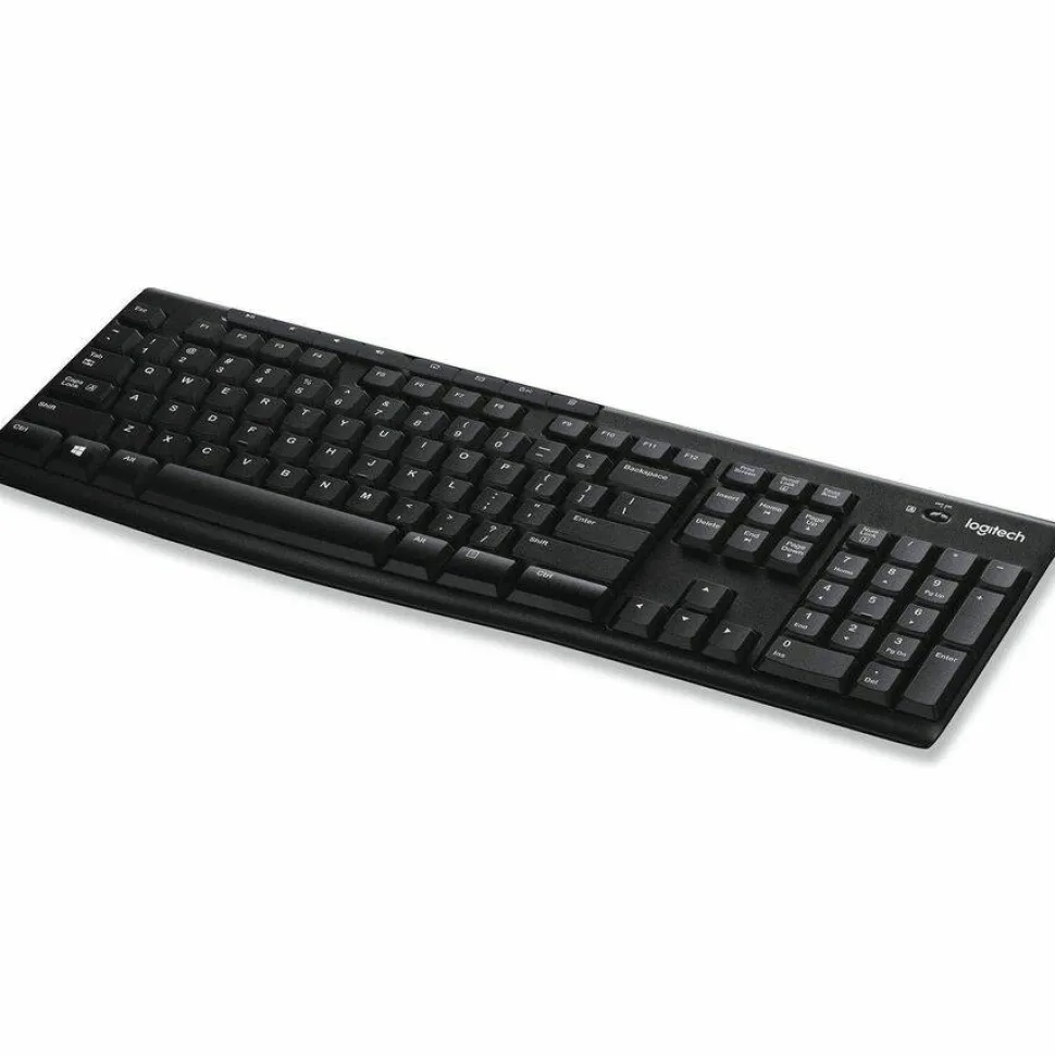 Logitech K270 Wireless Keyboard, USB Unifying Receiver, Black