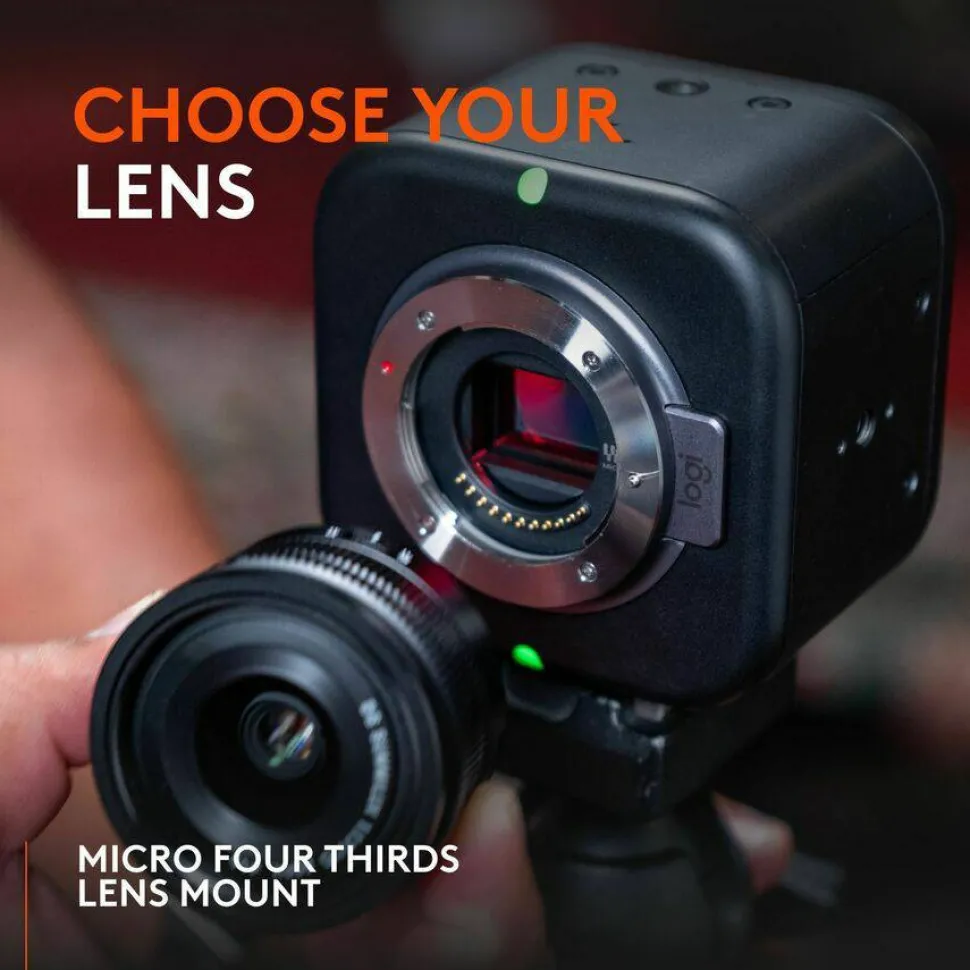 Logitech Mevo Core Wireless Live Streaming Camera, 4K Video Camera With Interchangeable Lens, Multicam Ready, Intuitive App Control