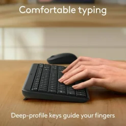 Logitech MK250 Bluetooth Wireless Mouse and Keyboard Combo: Fast & Easy Connectivity, Compact Wireless Keyboard, Ambidextrous Mouse (Rose)