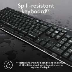 Logitech MK270 Wireless Straight Full-Size Keyboard & Mouse, Black