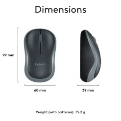 Logitech MK270 Wireless Straight Full-Size Keyboard & Mouse, Black
