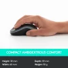 LogitechMK320 Wireless Straight Full-Size Keyboard & Ambidextrous Optical Mouse, Black