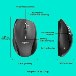 Logitech M705 Marathon Wireless Mouse, Black