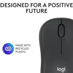 Logitech M240 Silent Bluetooth Wireless Mouse, 48% Recycled, Graphite, 910-007113